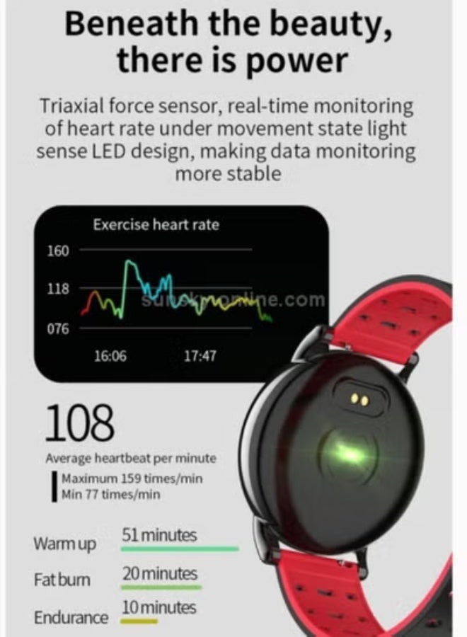 ساعة 119Plus الذكية بشاشة ملونة IPS، مقاومة للماء IP67، متتبع للياقة، مراقبة معدل ضربات القلب والنوم، أوضاع رياضية متعددة - Image 4