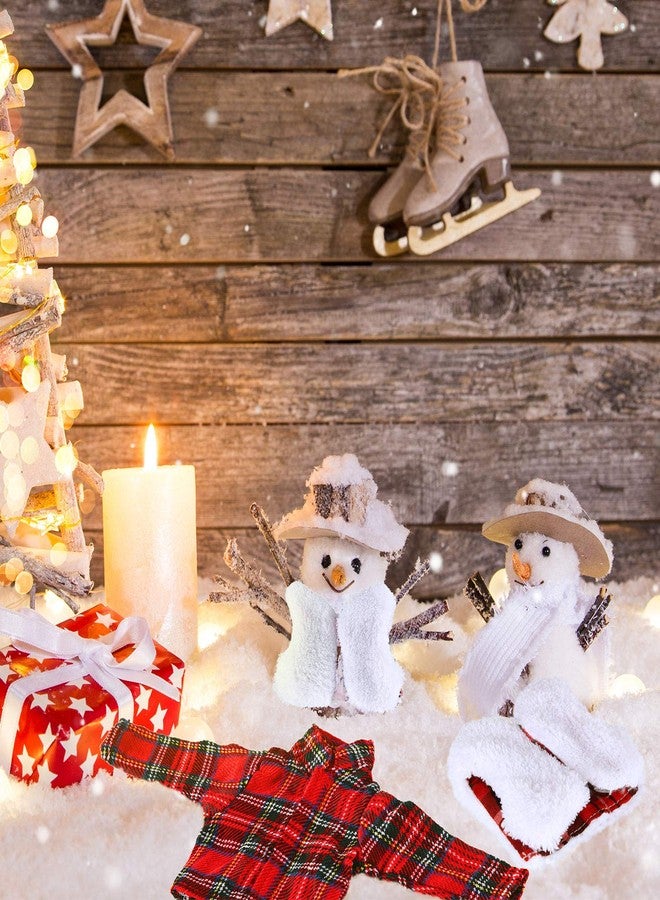 سكايليتي طقم ملابس دمية سكايليتي مكون من 4 قطع، إكسسوار ملابس سانتا، تنورة رقص للدمية، تي شيرت وسترة، لزينة عطلة عيد الميلاد للدمية - Image 5