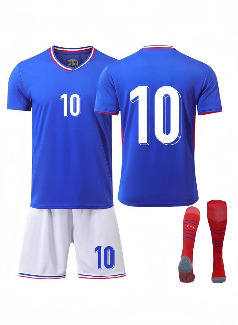 GGEROU Kids Football Jersey Set, No.10 Football Soccer Jersey, Football Soccer Jersey Tracksuits Kit for Kids Youth - Image 1