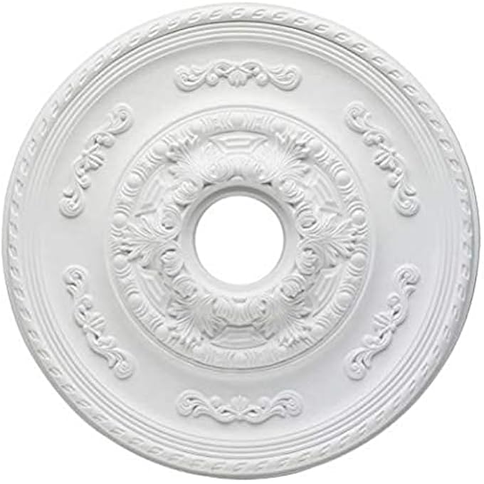 77757 53,3 CM WHITE FINISH CEILING MEDALLION - Image 1