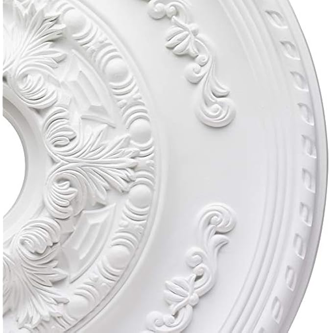 77757 53,3 CM WHITE FINISH CEILING MEDALLION - Image 3