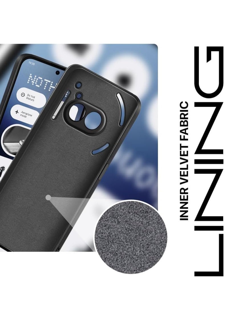 BORTONY Fits Nothing Phone 2A 5G: A slim, rubberized back cover with a soft velvet lining inside. - Image 4