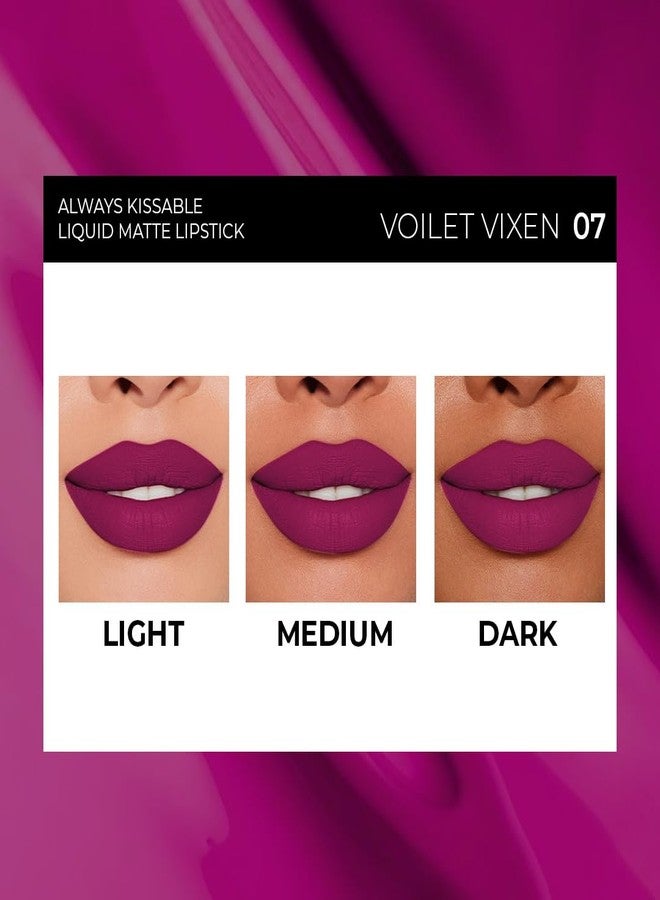 SOKU Always Kissable Long-Lasting Matte Liquid Lipsticks for Women Waterproof, Smudge-Proof | Lightweight Vegan Formula with Vitamin E | Smooth Application, Rich Colour (Violet Vixen-07) - 4.5 ml - Image 5