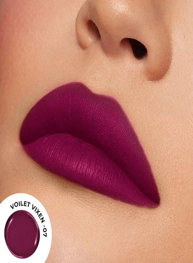 SOKU Always Kissable Long-Lasting Matte Liquid Lipsticks for Women Waterproof, Smudge-Proof | Lightweight Vegan Formula with Vitamin E | Smooth Application, Rich Colour (Violet Vixen-07) - 4.5 ml - Image 4