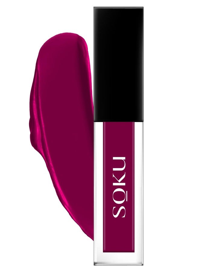 SOKU Always Kissable Long-Lasting Matte Liquid Lipsticks for Women Waterproof, Smudge-Proof | Lightweight Vegan Formula with Vitamin E | Smooth Application, Rich Colour (Violet Vixen-07) - 4.5 ml - Image 1