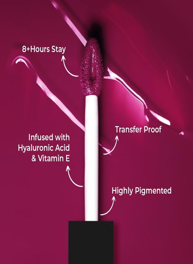 SOKU Always Kissable Long-Lasting Matte Liquid Lipsticks for Women Waterproof, Smudge-Proof | Lightweight Vegan Formula with Vitamin E | Smooth Application, Rich Colour (Violet Vixen-07) - 4.5 ml - Image 2