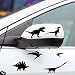 Kazova Black Dinosaur Car Decals Vinyl Dinosaur Car Stickers Small Dinosaur Bumper Decals Peel and Stick Dino Animals Funny Car Decals Removable TRex Car Window Sticker for Car Glass Bumper Decor - Image 2
