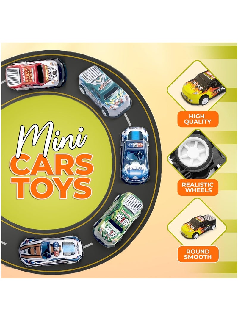 ESSEN 36 Pcs Toys Cars Party Favors Pull Back Race Cars Toy Mini Kids Toys for Boys Girls Toddlers Party Goodie Bag for 3-10 Years Old Kids Boys Girls Gift with Map and Storage Box  - Image 3