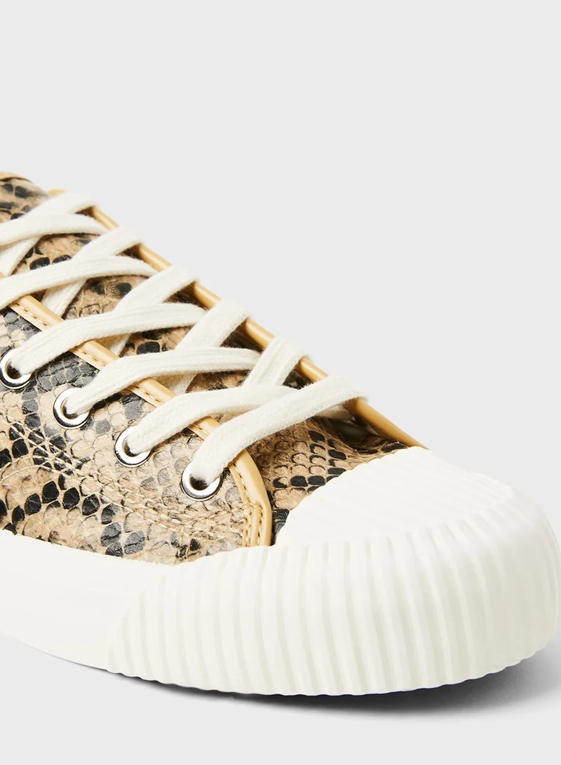 ONLY Sunny Snakeskin Print Sneakers