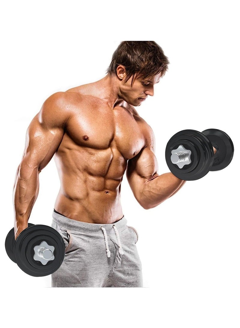 Arabest - Fitness Adjustable Dumbbells Cast Iron for Weight Training. Includes molded Case with Wheels, 20 KG Dumbbell Set - Image 1