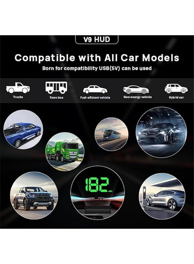HUD Car HUD Head-Up Display Beidou GPS Universal Satellite Speedometer High-Definition Car Locator Suitable for All Models - Image 5