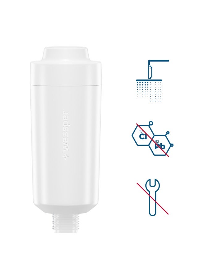 Wessper AquaShower White Shower Water Filter - Image 2
