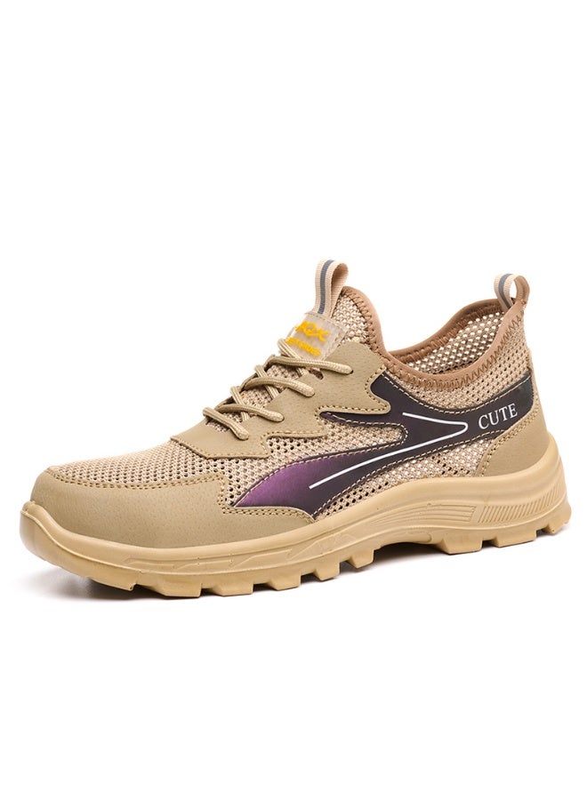 Cute Summer Labor Insurance Shoes Anti-smashing Anti-piercing Breathable Large Mesh Wear-resistant and Non-slip Safety Shoes - Image 1