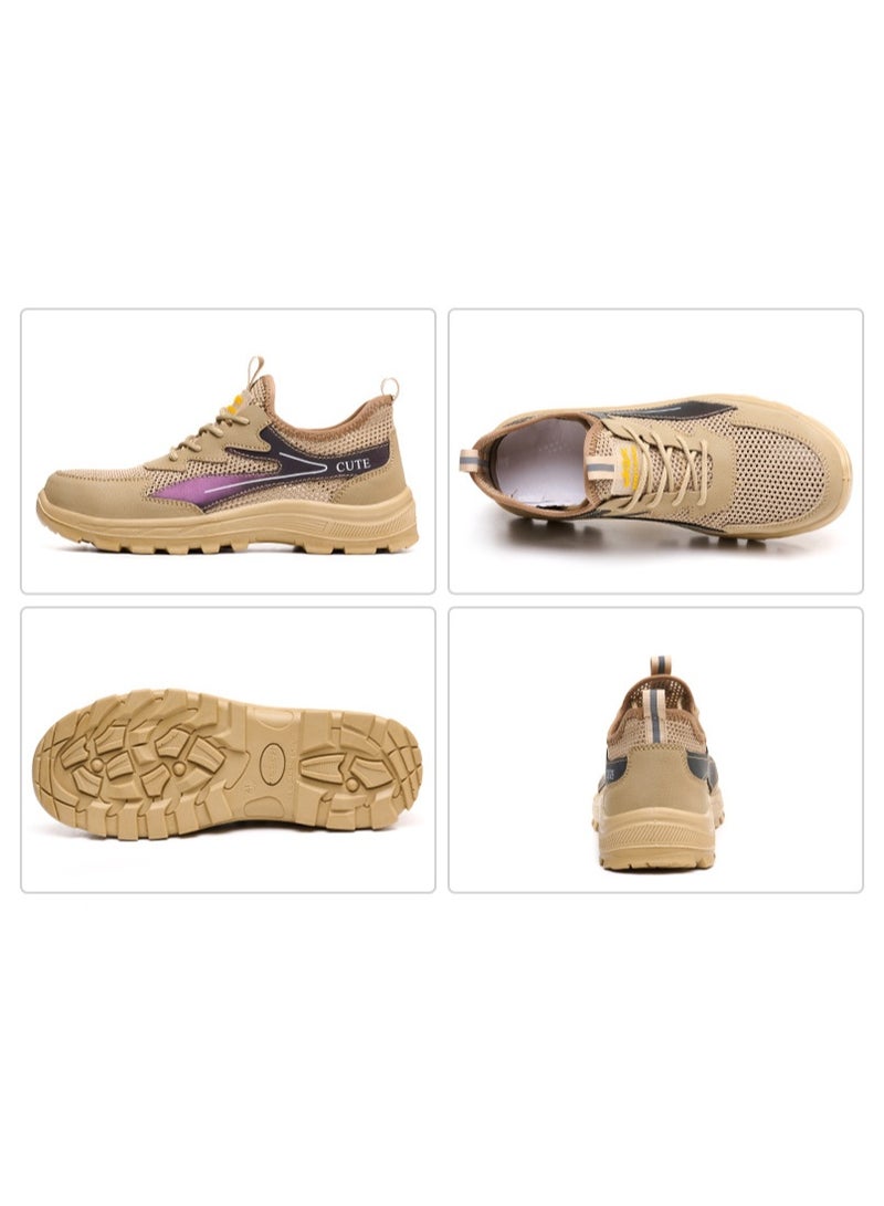 Cute Summer Labor Insurance Shoes Anti-smashing Anti-piercing Breathable Large Mesh Wear-resistant and Non-slip Safety Shoes - Image 4
