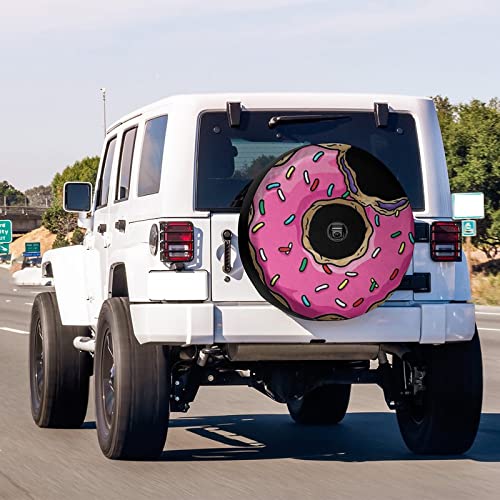 Foruidea Donut Spare Tire Cover with Backup Camera Hole Wheel Tire Cover Fit Trailer, RV, SUV and Many Vehicle 17inch - Image 2