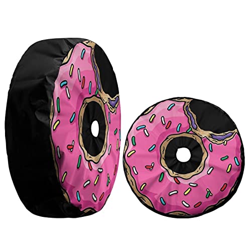 Foruidea Donut Spare Tire Cover with Backup Camera Hole Wheel Tire Cover Fit Trailer, RV, SUV and Many Vehicle 17inch - Image 3