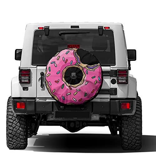 Foruidea Donut Spare Tire Cover with Backup Camera Hole Wheel Tire Cover Fit Trailer, RV, SUV and Many Vehicle 17inch - Image 1