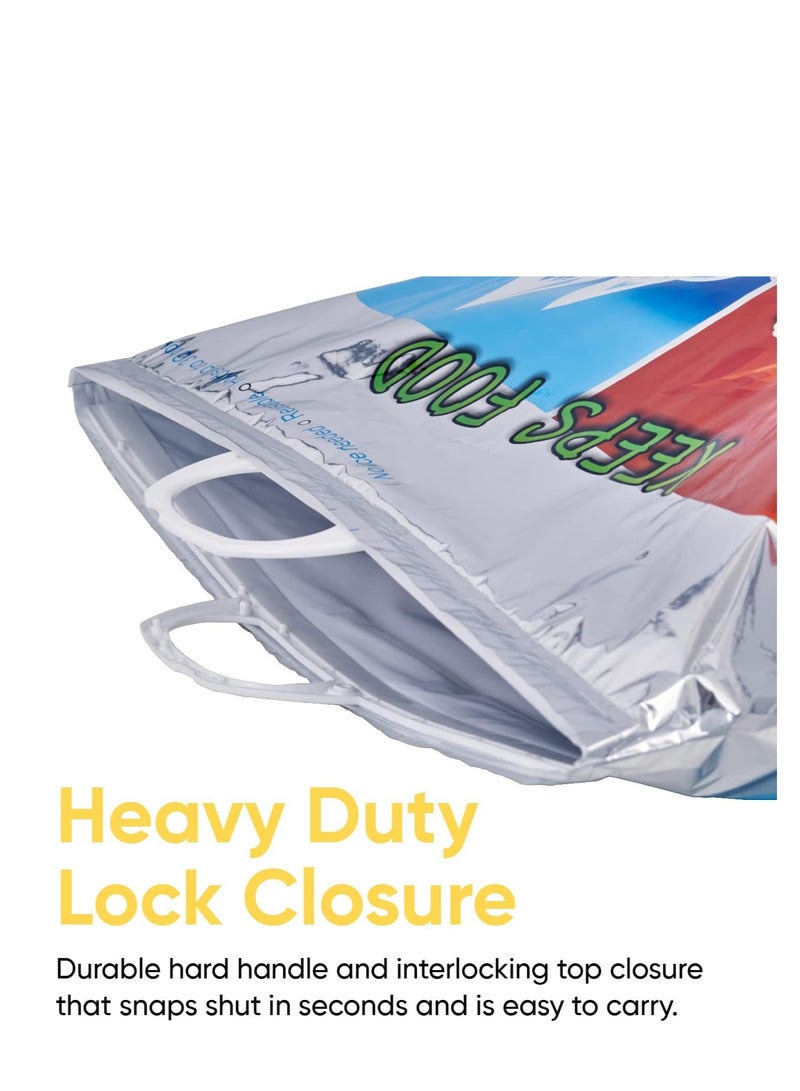 سوبيريو شنطة ساخنة وباردة، اكياس معزولة قابلة لاعادة الاستخدام لتخزين الطعام المجمد والاشياء الساخنة بما في ذلك شنط الغداء وشنط تسوق البقالة، شنط يد مبردة... - Image 2