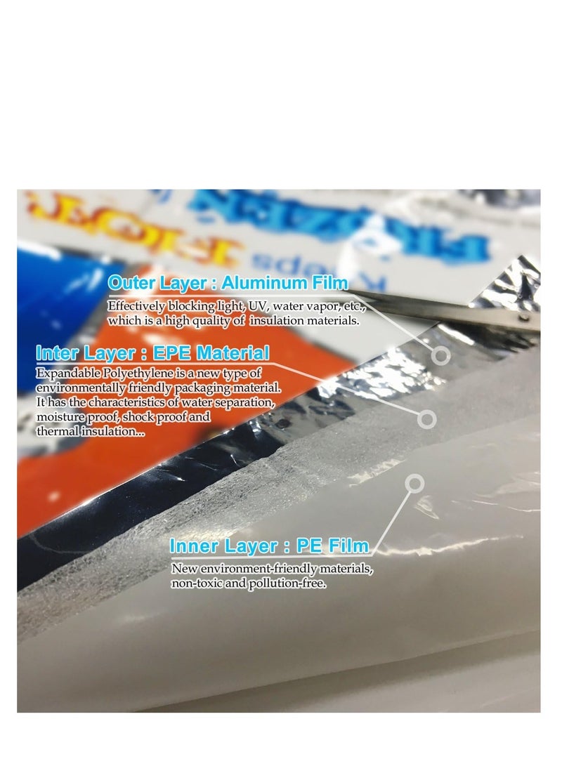 سوبيريو شنطة ساخنة وباردة، اكياس معزولة قابلة لاعادة الاستخدام لتخزين الطعام المجمد والاشياء الساخنة بما في ذلك شنط الغداء وشنط تسوق البقالة، شنط يد مبردة... - Image 3