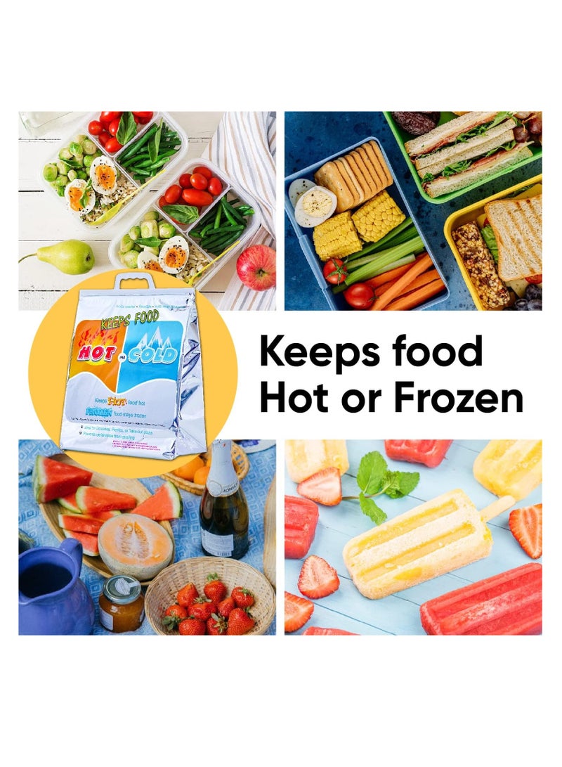 سوبيريو شنطة ساخنة وباردة، اكياس معزولة قابلة لاعادة الاستخدام لتخزين الطعام المجمد والاشياء الساخنة بما في ذلك شنط الغداء وشنط تسوق البقالة، شنط يد مبردة... - Image 5