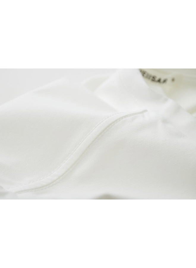 VEIISAR V Neck Mens T Shirt - Premium Fitted Soft Men's T-Shirts - Wrinkle Resistant & Breathable V8 White M, V8 White, M - Image 5