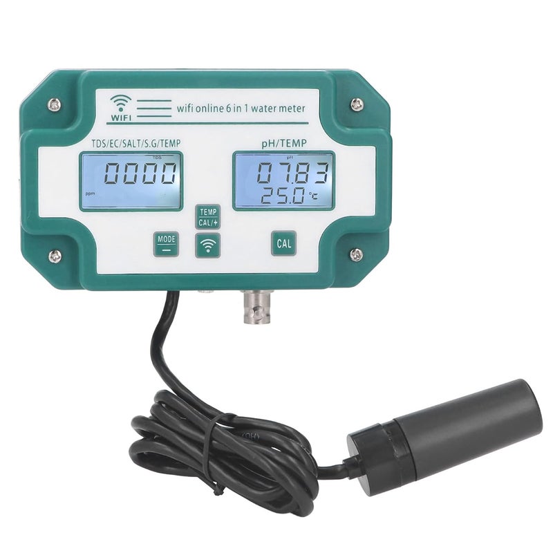Water, Ph for Aquarium Ph, Ph for Aquarium for Aquarium High 6 in 1 Water, Ph for Aquarium for Ec Sg Salt Temperature Testing, Connection, Real Data, App, Wide Application () - Image 4