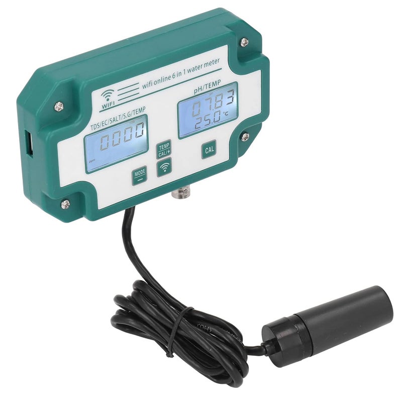 Water, Ph for Aquarium Ph, Ph for Aquarium for Aquarium High 6 in 1 Water, Ph for Aquarium for Ec Sg Salt Temperature Testing, Connection, Real Data, App, Wide Application () - Image 2