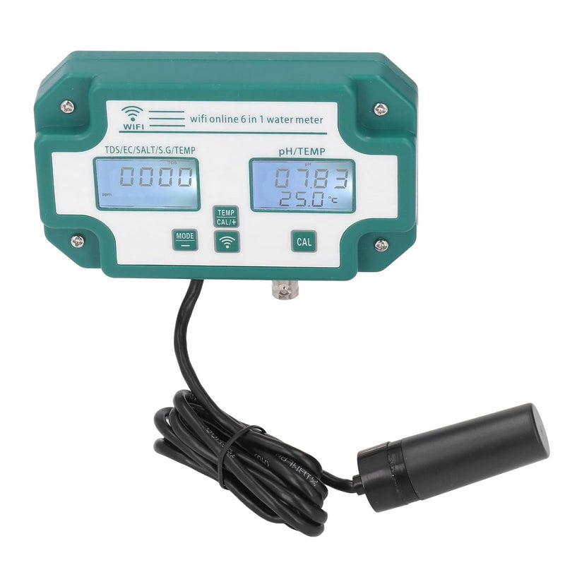 Water, Ph for Aquarium Ph, Ph for Aquarium for Aquarium High 6 in 1 Water, Ph for Aquarium for Ec Sg Salt Temperature Testing, Connection, Real Data, App, Wide Application () - Image 3