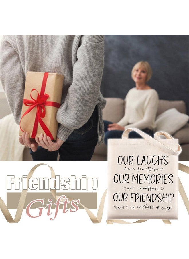 Glowave Best Friend- Gifts for Women Tote Bag Birthday Gift for Friendship Canvas Grocery Bag Sturdy Cloth Cotton Shoulder Handbags - Image 2