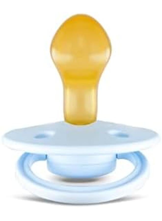 Rebael Mono Natural Rubber Round Pacifier Size 2 Baby 6M Plus 1 Pack Tiny Sky - Image 2