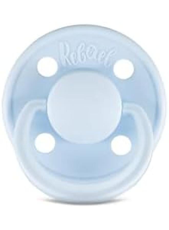 Rebael Mono Natural Rubber Round Pacifier Size 2 Baby 6M Plus 1 Pack Tiny Sky - Image 3