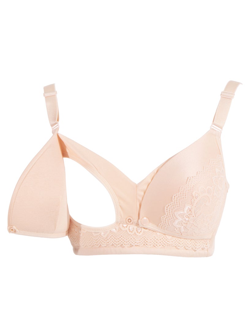 Okus - Full Cup Maternity And Nursing Bra Beige Large - Image 1