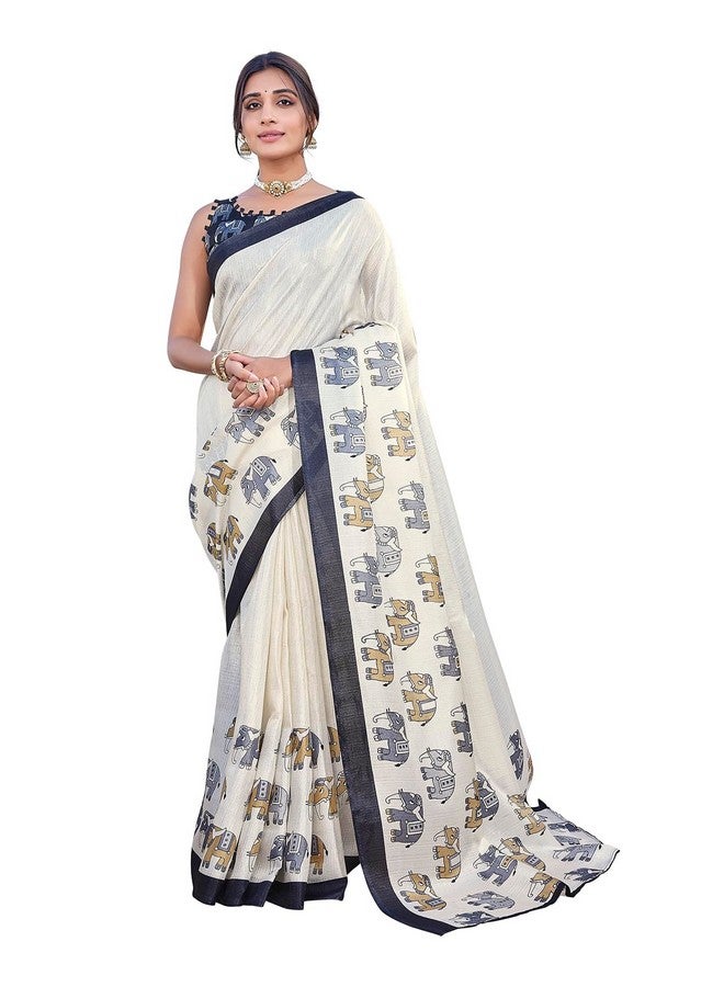 YASHIKA Yashika Women's Elegant Art Silk Saree: A Chic Blend of Tradition and Trend. Complete with Blouse Material for a Perfect Ensemble. (AZ-YS-P1-SANVI BLACK)  - Image 1