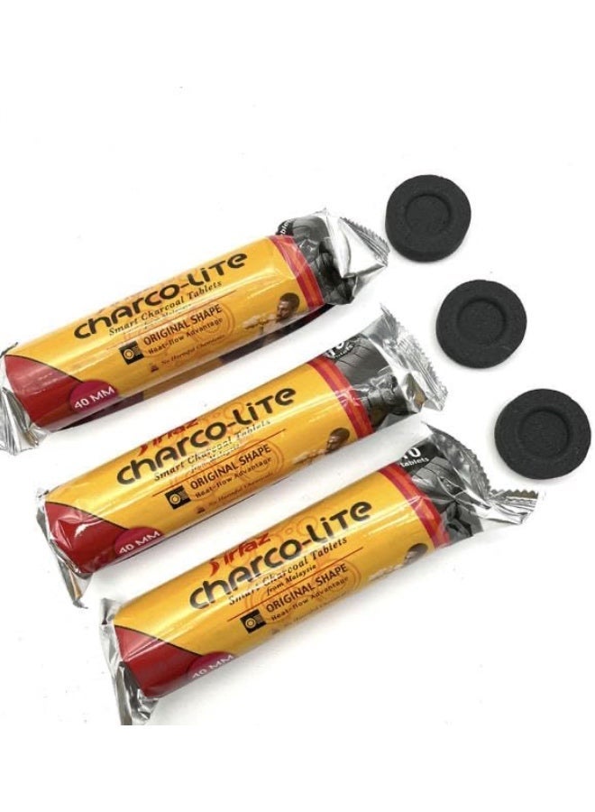 irfaz (Pack Of 4 ) Irfaz Charco-Lite Charcoal- Smart Charcoal Tablets-Bakhoor 40 mm- 320 Pcs (32 Rolls) - Image 5