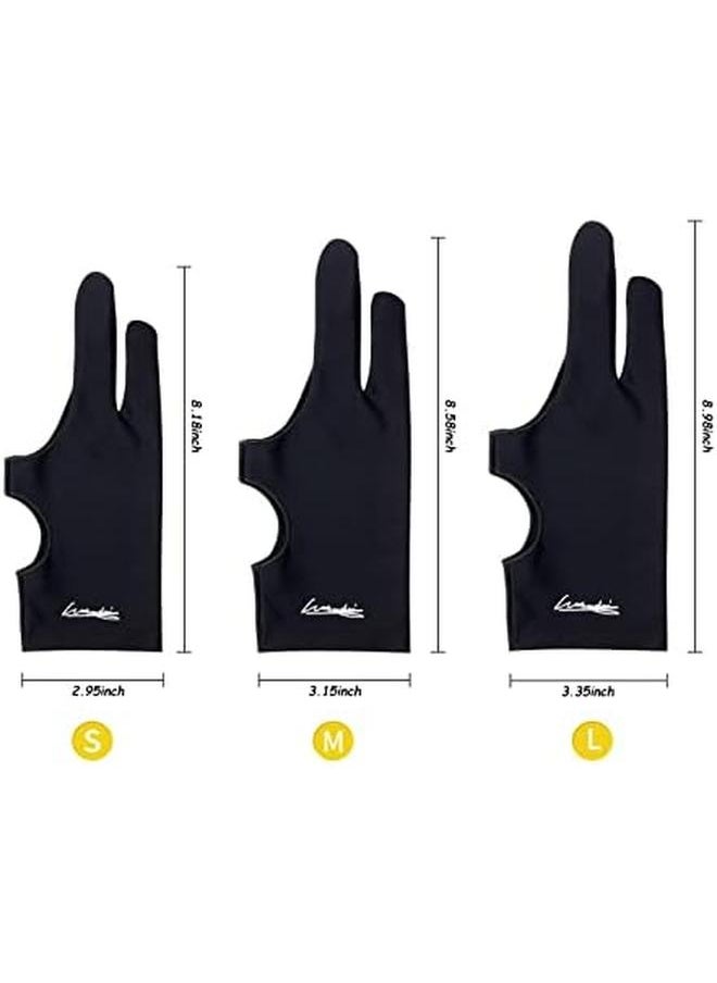 Digital Drawing Glove 2 Pack Artist Glove For Drawing Tablet Ipad Sketching Art Glove With Two Finger For Right Hand And Left Hand （Smudge Guard Small 2.95 X8.18Inch