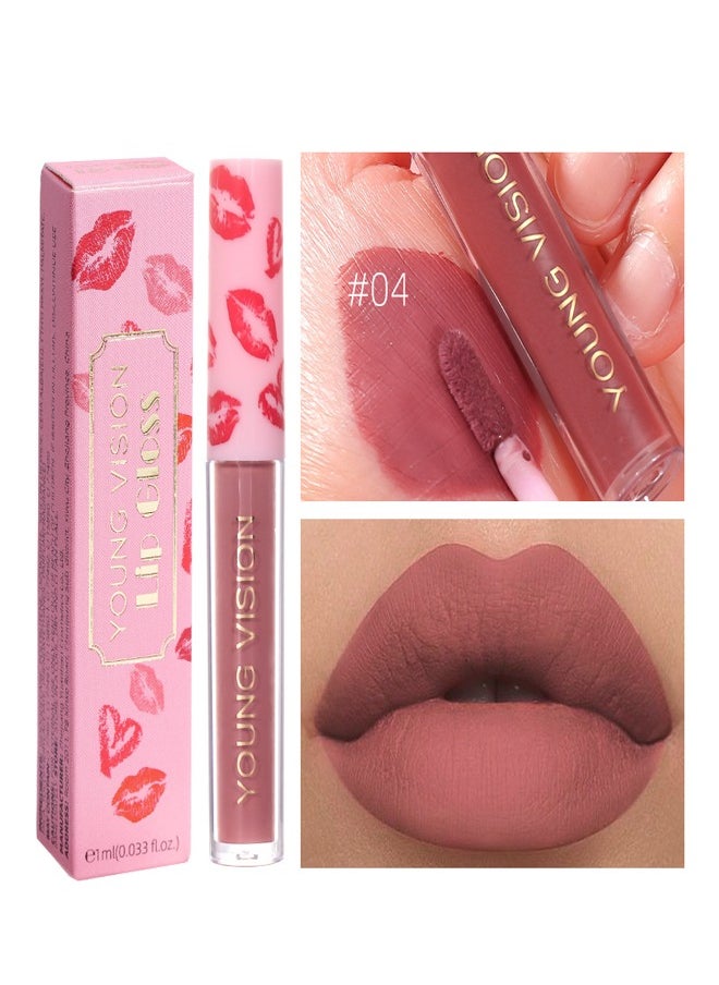 YOUNG VISION Velvet Matte Lip Gloss,Long-Lasting Makeup,Mist Lip Gloss No.04  - Image 1