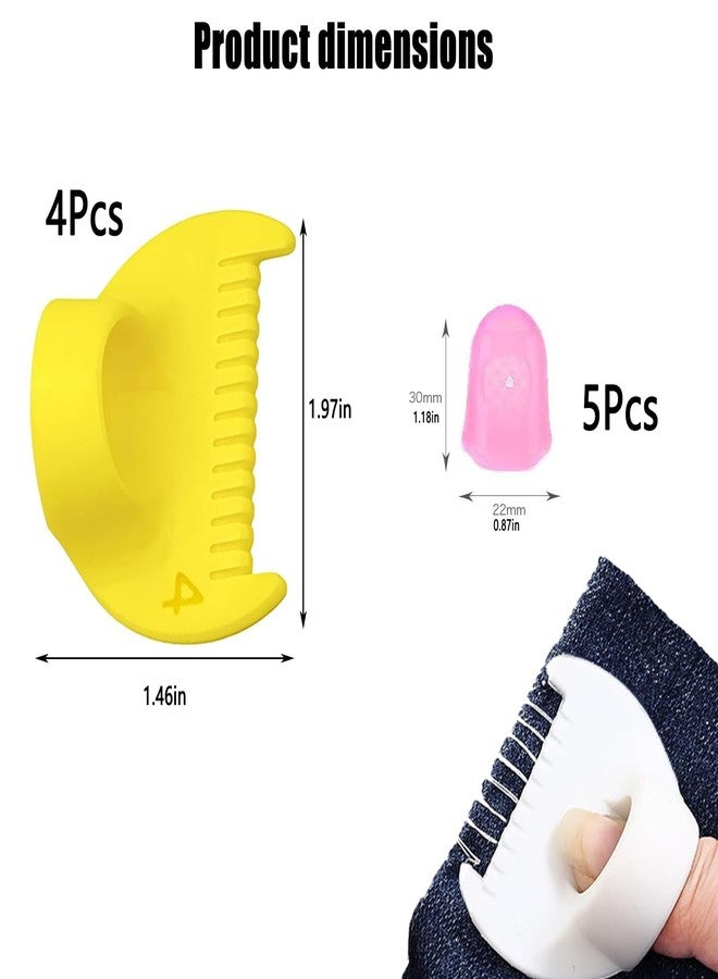 JIYUANCH 4Pcs Edge Stitch Lock & Sewing Gauge, 3mm/4mm Edge Sewing Lockranding Tool SewingTemplates Rulers Needle Gauge Quilting Ruler Measuring Tool Seam Gauge for Sewing Straight - Image 4