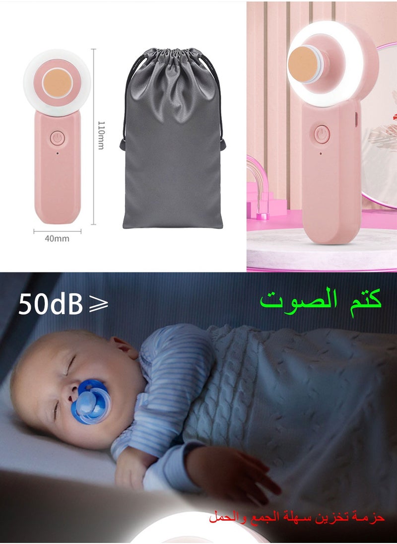 Syarme Baby Nail Trimmer Electric, Rechargeable Baby Nail File Baby Nail Clippers Set, Trim Polish Grooming Kit for Newborn Toddler or Adults Toes Fingernails, 6 Grinding Heads and LED Light - Pink  - Image 5