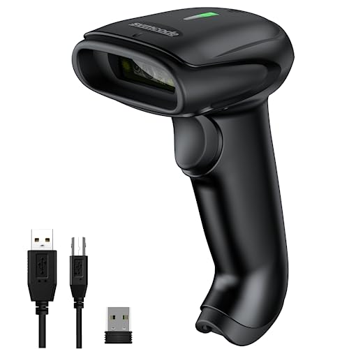 Symcode 2D Wireless Barcode Scanner,Bluetooth6.0 & Wireless2.4G & USB Wired Connection, 1D QR Bar Code Reader Scanner Automatic Fast Precise scanning for Smart Phone, Tablet, PC - Image 1