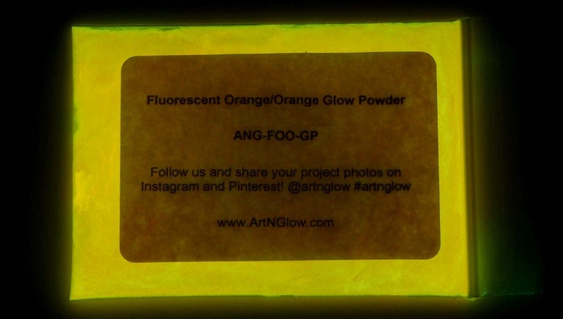 Art 'N Glow Glow in The Dark Pigment Powder - Neutral and Fluorescent Color for Art Painting, Fine Art, Nail Art Paint, and DIY Crafts - Long Lasting, 10+ Color Options - Fluorescent Orange - (12 Grams/ .42oz) - Image 1
