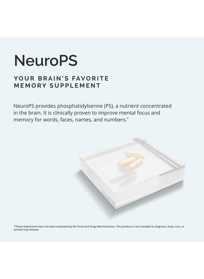 BRAINMD Dr Amen Neurops 30 Capsules 150 Mg Phosphatidylserine Promotes Mental Focus Energy & Memory Gluten Free 30 Servings - Image 4