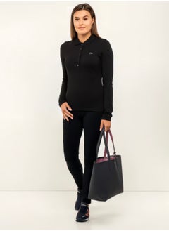LACOSTE Anna Reversible Bicolour Tote Bag Black/Purple  - Image 2
