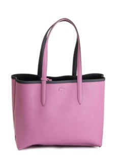 LACOSTE Anna Reversible Bicolour Tote Bag Black/Purple  - Image 4