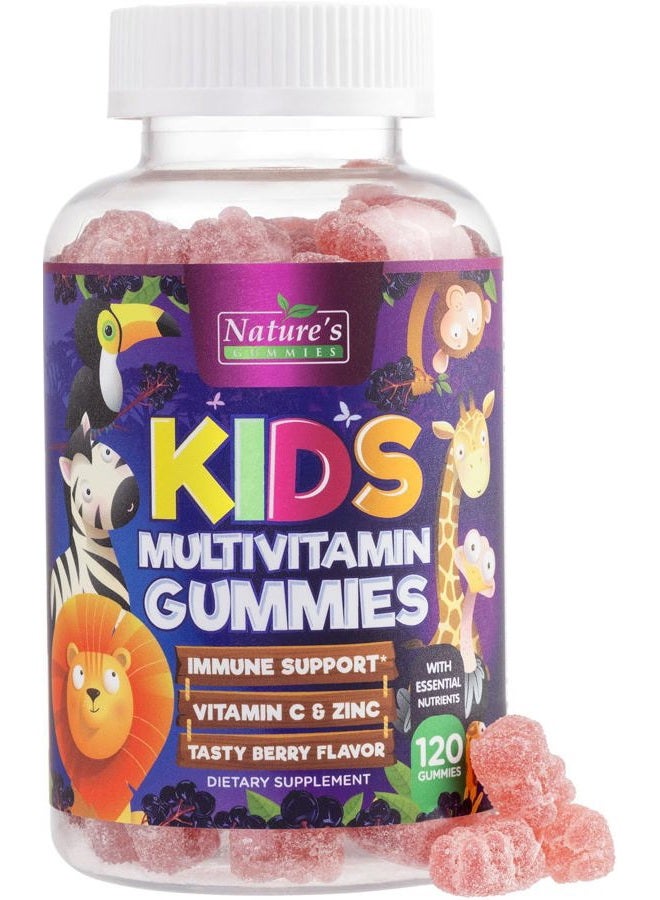 Nature's Nutrition Multivitamin for Kids - Complete daily multivitamin gummies for kids with Vitamin D, B Vitamins, Zinc and more - Energy, Memory, Focus and Immune Health. - Image 1