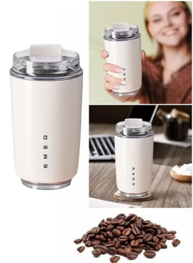 سميج قدح Smeg، قدح قهوة معزول من الفولاذ المقاوم للصدأ 240 مل، أبيض فاتح. - Image 2