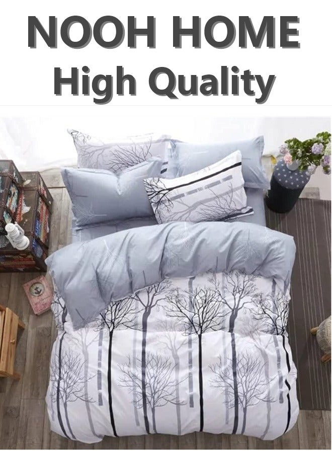 Travel Friendly Pack King 220x240cm: 6PCS Duvet Cover 4Pillow Cover 1 Compression Packable Fitted Sheet