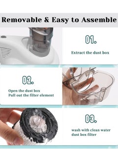 Generic Vacuum Cleaner with UV Sanitizing High Power Dust Mite Vacuum Cleaner Machine, Portable Cordless UV Cleaning Euipment for Sheet Carpet Sofa Pet Hair (White)  - Image 3