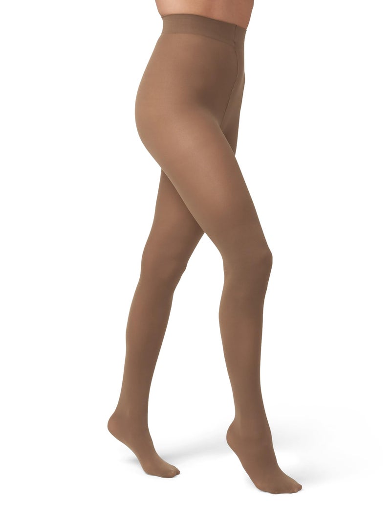 HUE Womenâ€™s Opaque Sheer to Waist Tights, Cocoa, 1 - Image 1