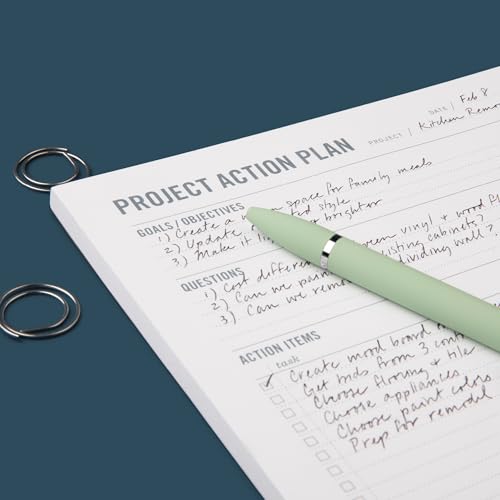 Two Tumbleweeds - Project Planner Notepad - 7 x 10” Planning Pad for Project Management with Checklist, Action Items, Notes - Task Planner - To Do List Organizer For Work & School - 50 Sheets - Image 4