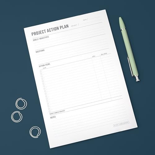Two Tumbleweeds - Project Planner Notepad - 7 x 10” Planning Pad for Project Management with Checklist, Action Items, Notes - Task Planner - To Do List Organizer For Work & School - 50 Sheets - Image 2